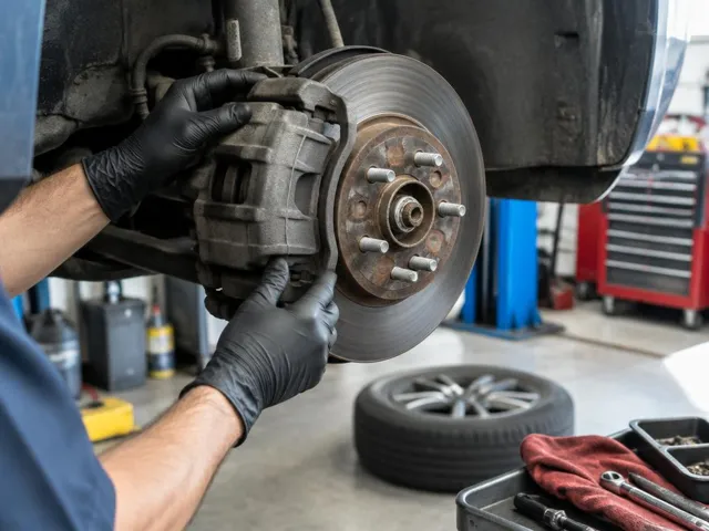 Brake service in a repair shop